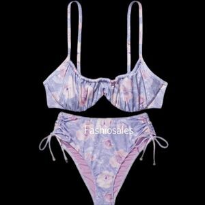 Victorias Secret Set Ruched Wicked Push Up without padding Bikini Top & Bottoms